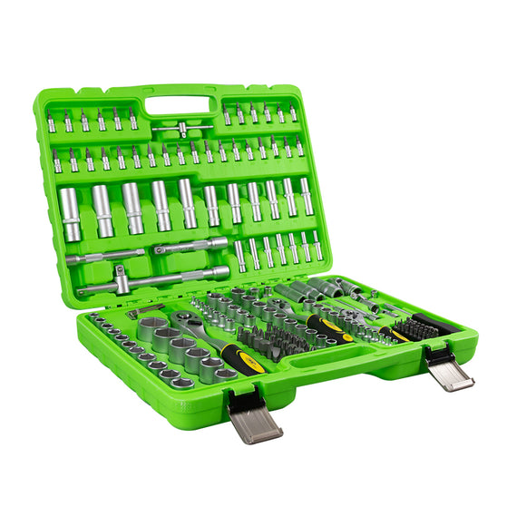 Caixa de roquete com chaves de caixa ferramentas de 179 pecas JBM 53892